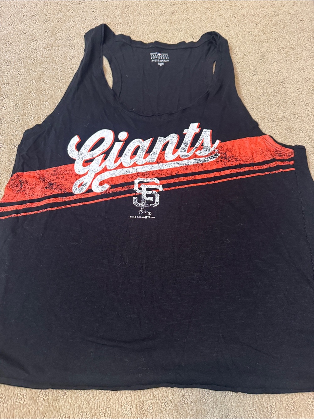 MLB SF Giants Black & orange Graphic Tank Top